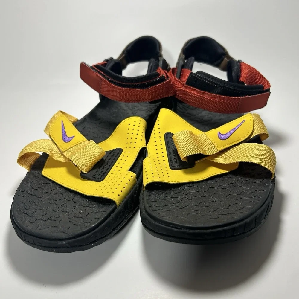Nike ACG Air Deschutz Sandals Mens 15 NWOT Yellow Purple Outdoor Rare